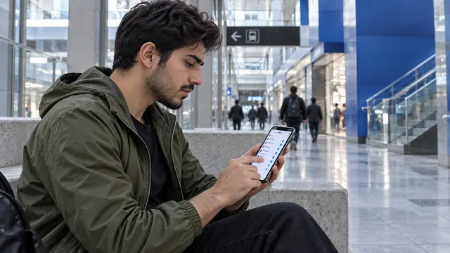 مشتری در حال تنظیم ترجیح دریافت پیام روی تلفن همراه